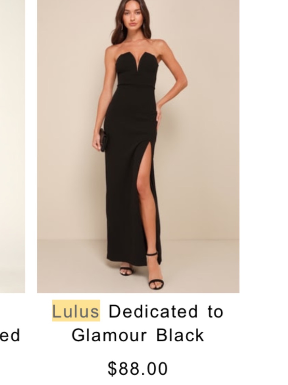 Lulu's Black Plunge Maxi Dress